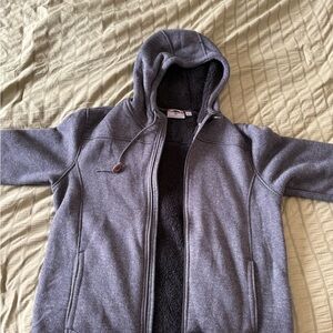 Gray Hooded Zip-Up Jacket